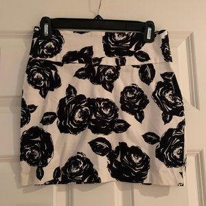 A-line floral skirt